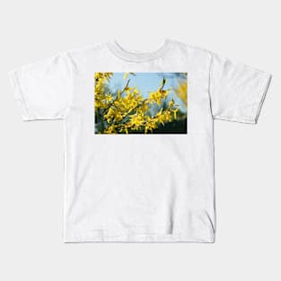 Forsythia in spring Kids T-Shirt